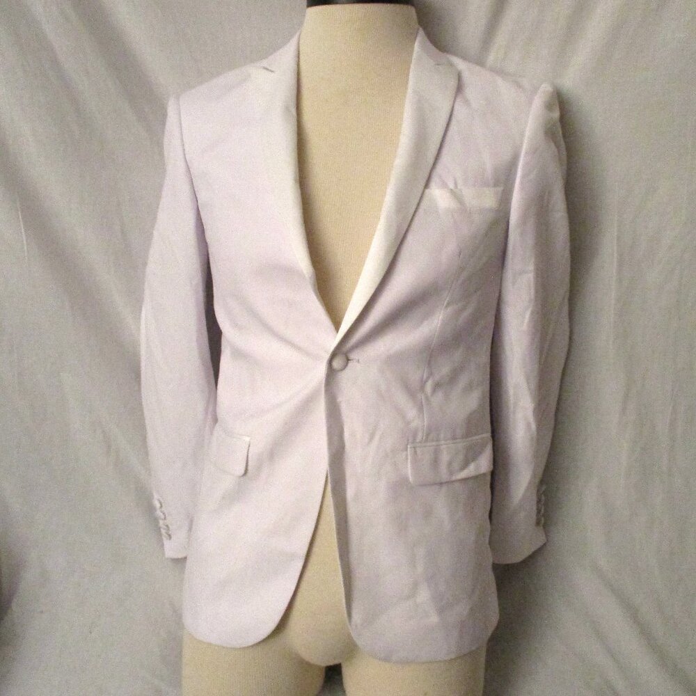 HOUSE OF ST. BENETS Tuxedo Sport Jacket Blazer 36R WHITE Formal Wedding SLIM FIT